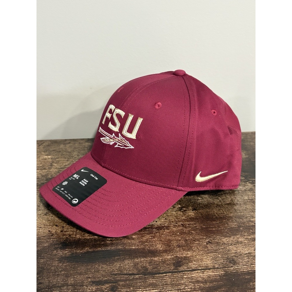 Nike Florida State Seminoles Hat Cap‎ M-L Mens Adjustable FSU Red NCAA Club Cap